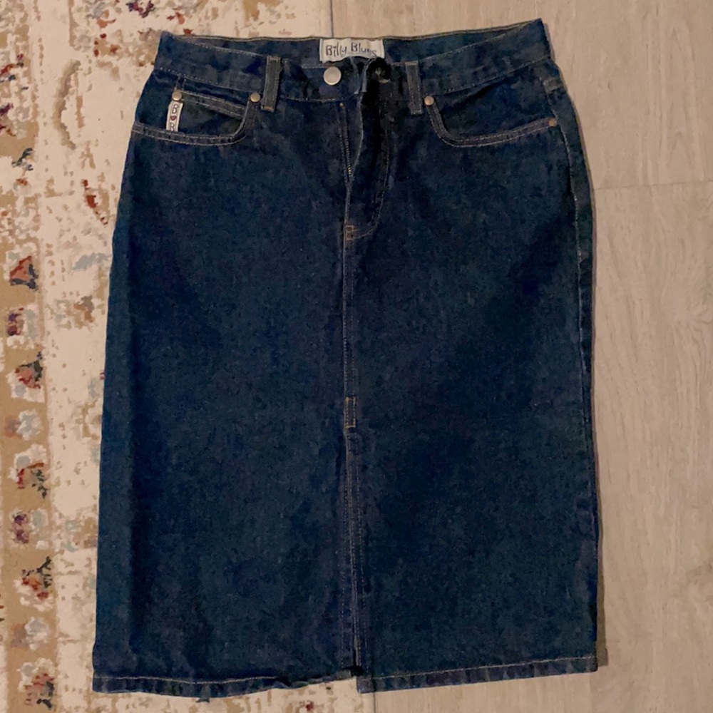 Billy Blues vintage denim pencil skirt!